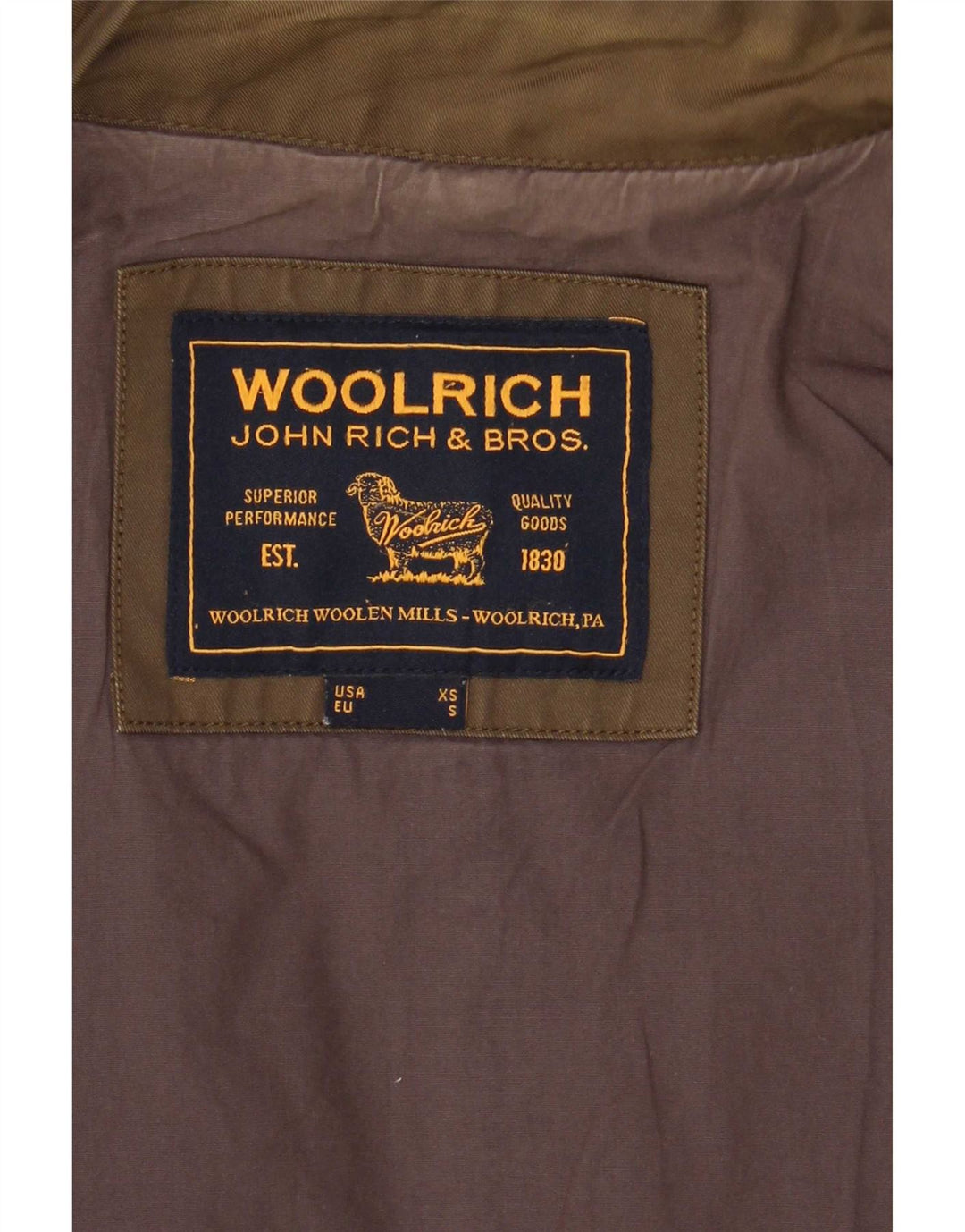 Woolrich Herre Military Jacket UK 36 Small Khaki