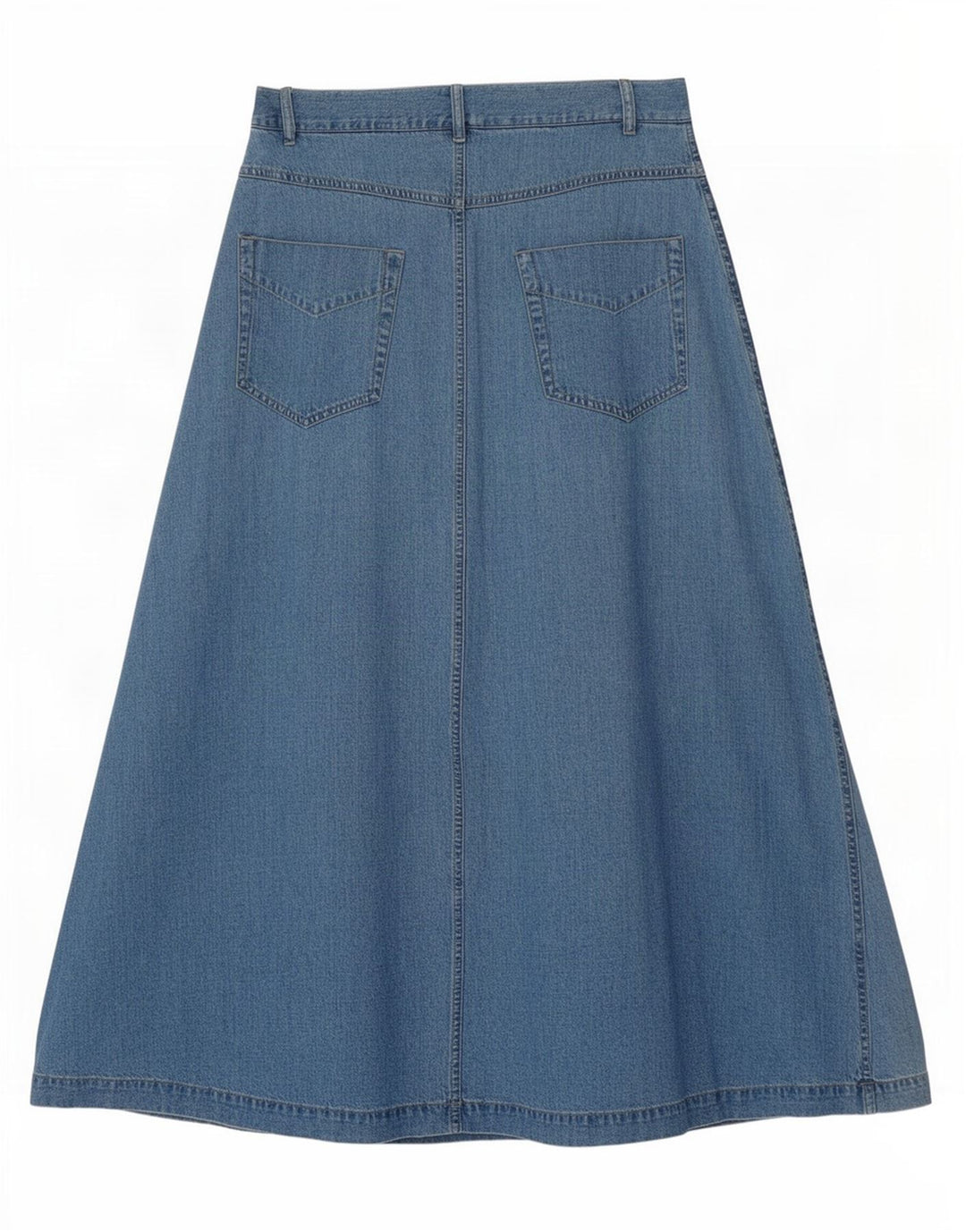 Næste Dame Petite Denim Nederdel UK 12 Medium W28 Blue Cotton