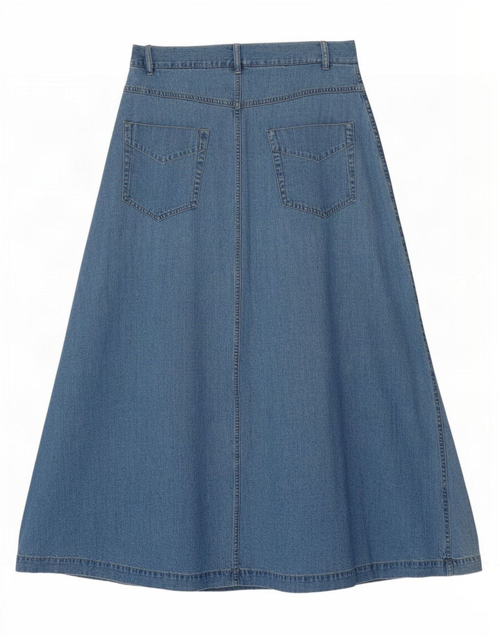 Næste Dame Petite Denim Nederdel UK 12 Medium W28 Blue Cotton