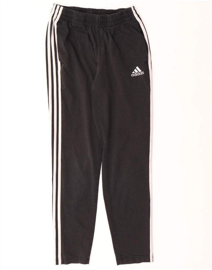 ADIDAS Womens Tracksuit Trousers Medium  Black Cotton