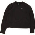 NIKE Womens Dri Fit Crop Sweatshirt Jumper UK 10 Small Black Polyester Vintage Nike and Second-Hand Nike from Messina Hembry 