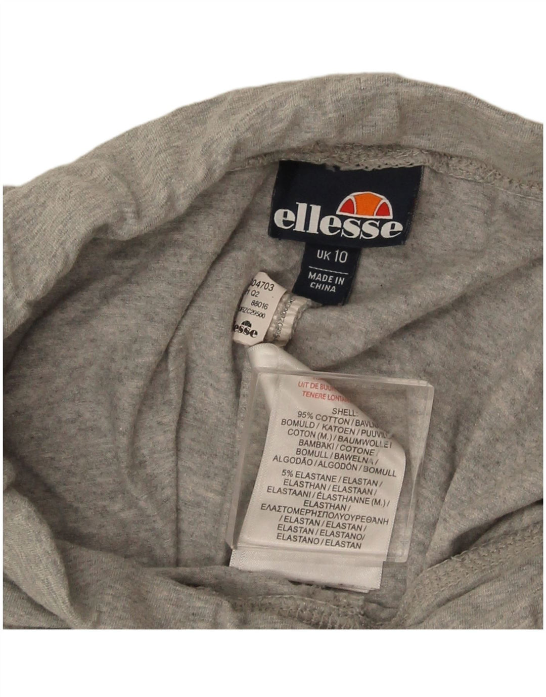 Ellesse Kvinders Grafiske Leggings UK 10 Små Grå Bomuld