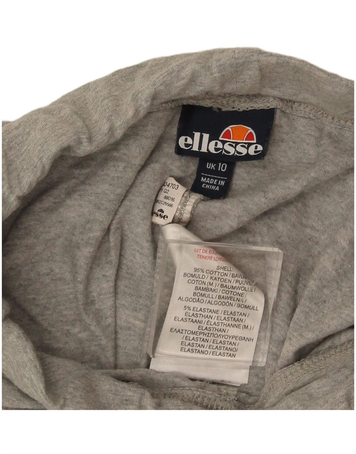 Ellesse Kvinders Grafiske Leggings UK 10 Små Grå Bomuld
