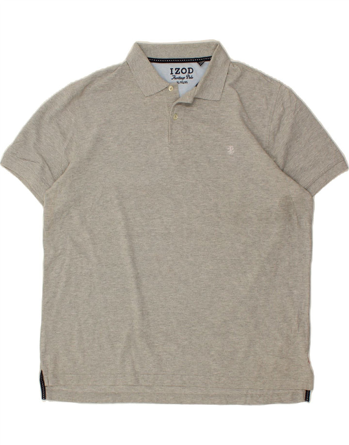 IZOD Mens Heritage Polo Shirt XL Grey Cotton Vintage Izod and Second-Hand Izod from Messina Hembry 