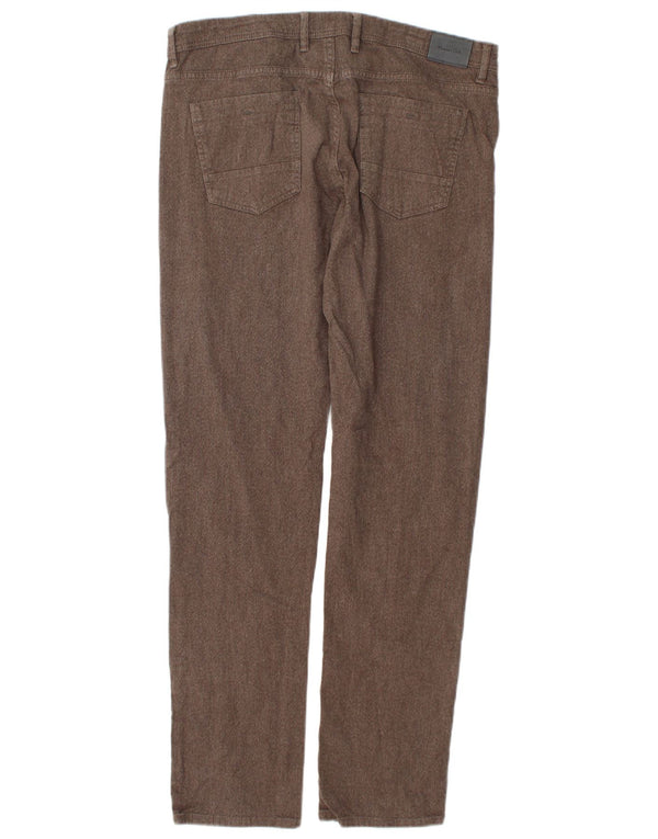 Massimo Dutti Herre Slim Casual Bukser EU 42 Large W32 L32 Brun Bomuld