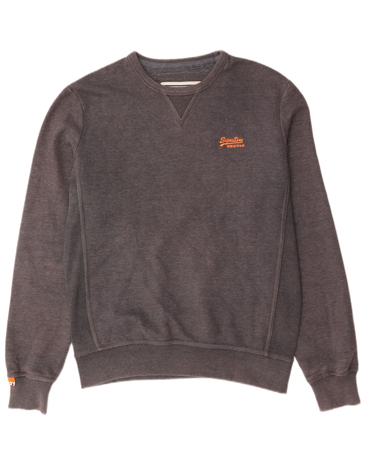 Superdry Sweatshirt til mænd, stor grå bomuld