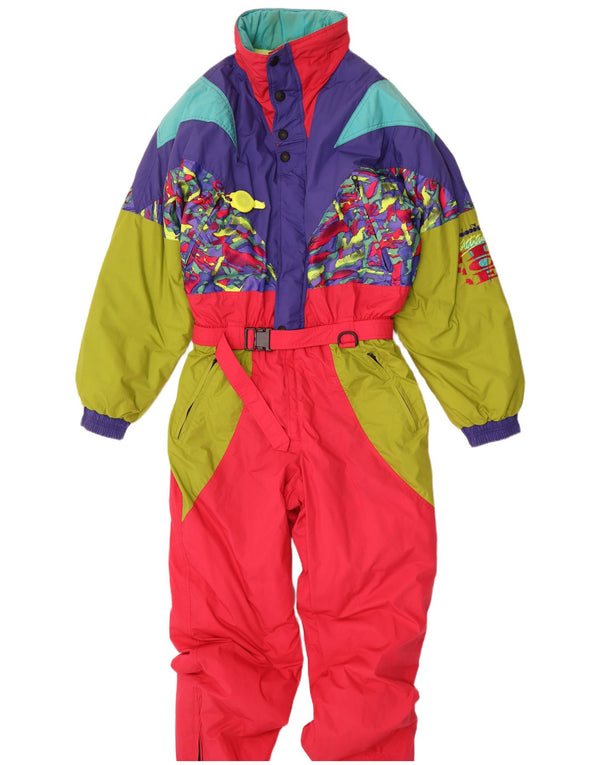 Diadora Dame Hætte Ski Jumpsuit UK 18 XL Rød Colourblock Polyester