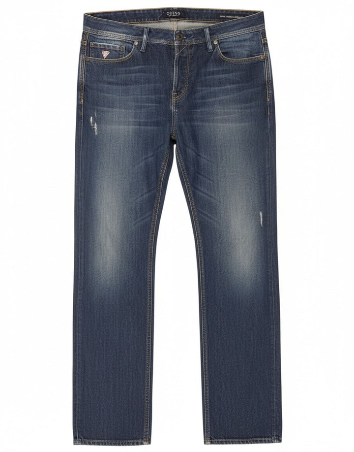 Guess Herre Rebel Regular Straight Jeans W34 L34 Blå