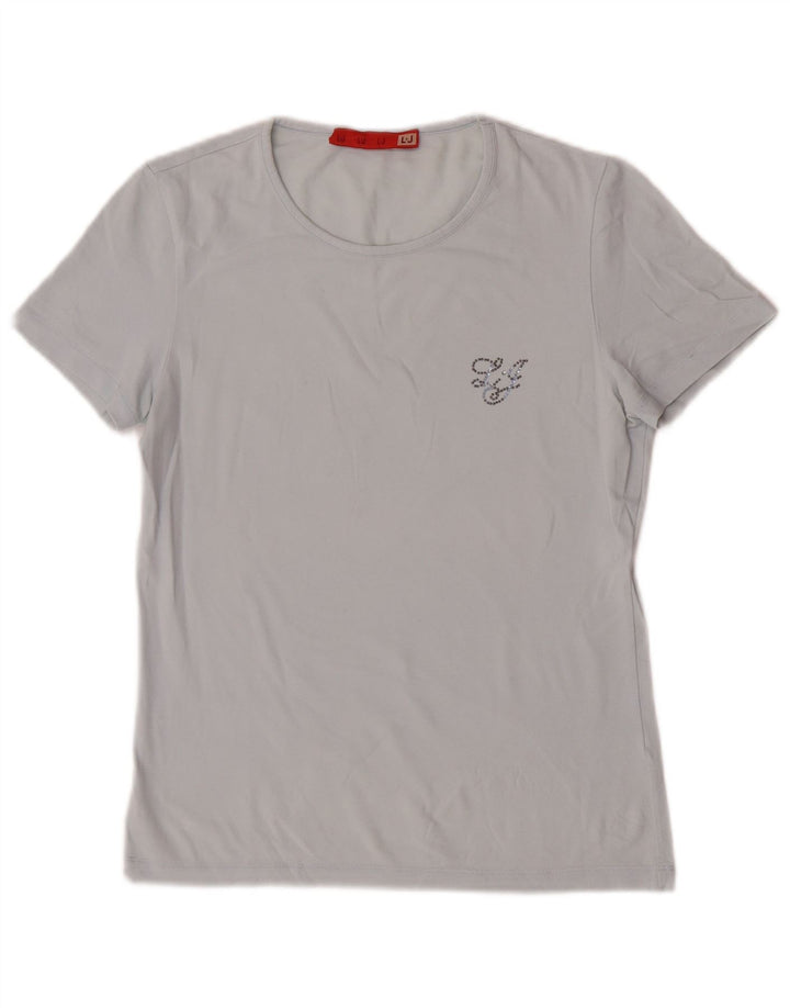Liu Jo T-Shirt Top UK 12 Medium Blå