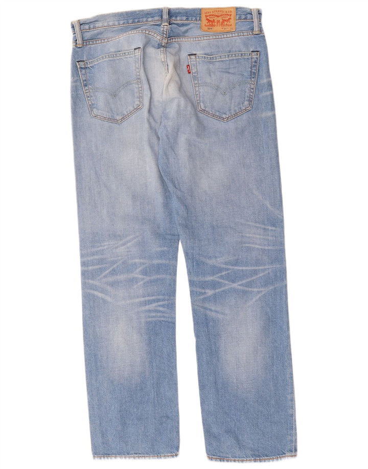 Levi's Herre 504 lige jeans W34 L32 blå bomuld