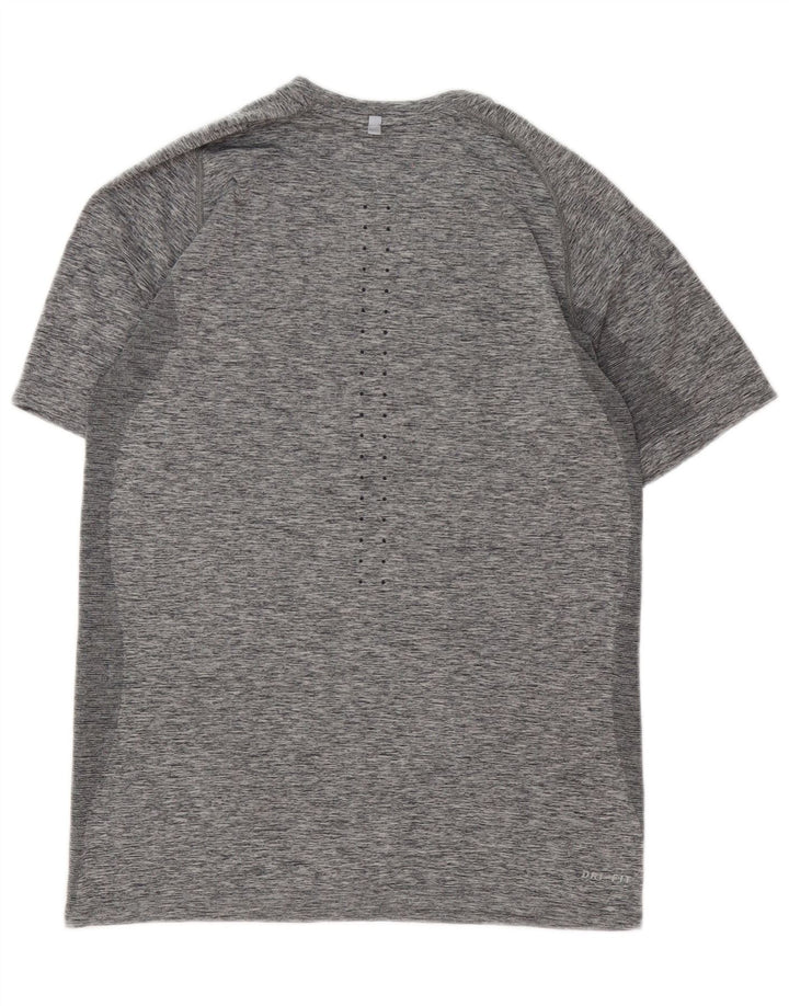 Nike Dame Dri Fit T-Shirt Top UK 14 Medium Grå Flecked