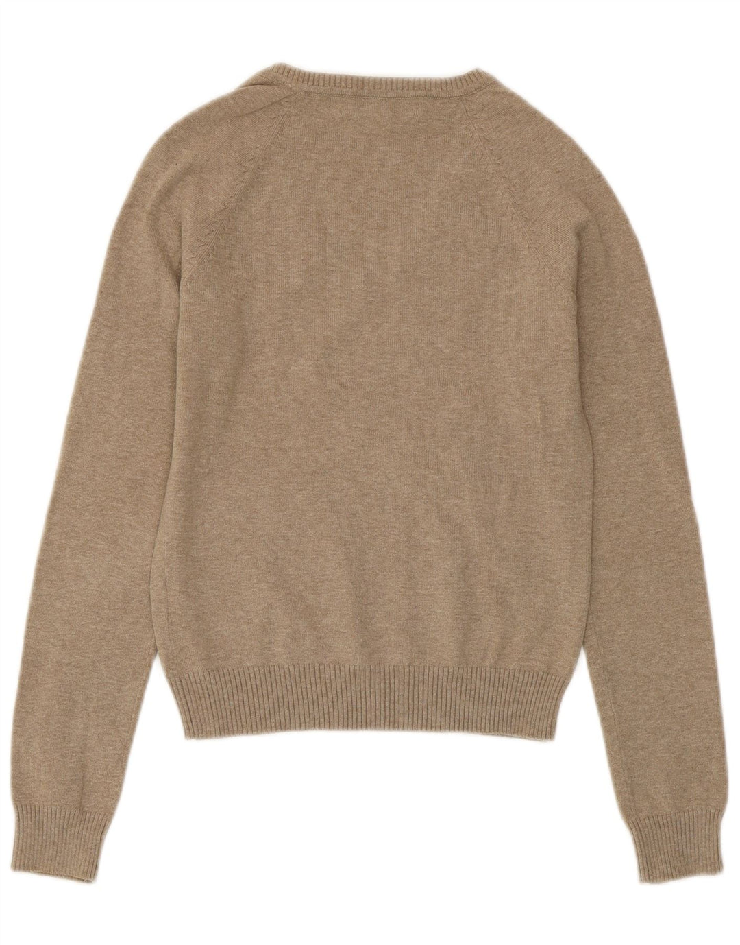ZARA Dame V-hals sweater UK 8 Lille grå bomuld