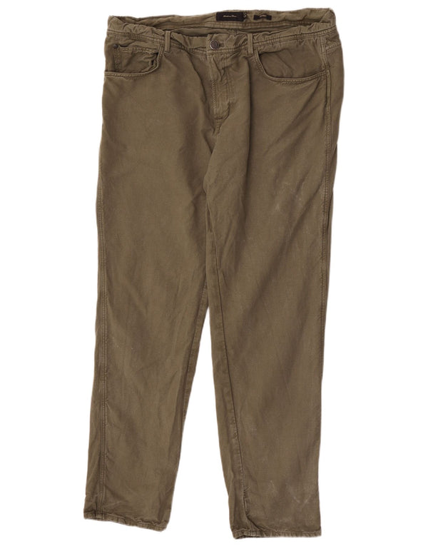 Massimo Dutti Herre Lige Casual Bukser EU 44 Large W34 L29 Khaki