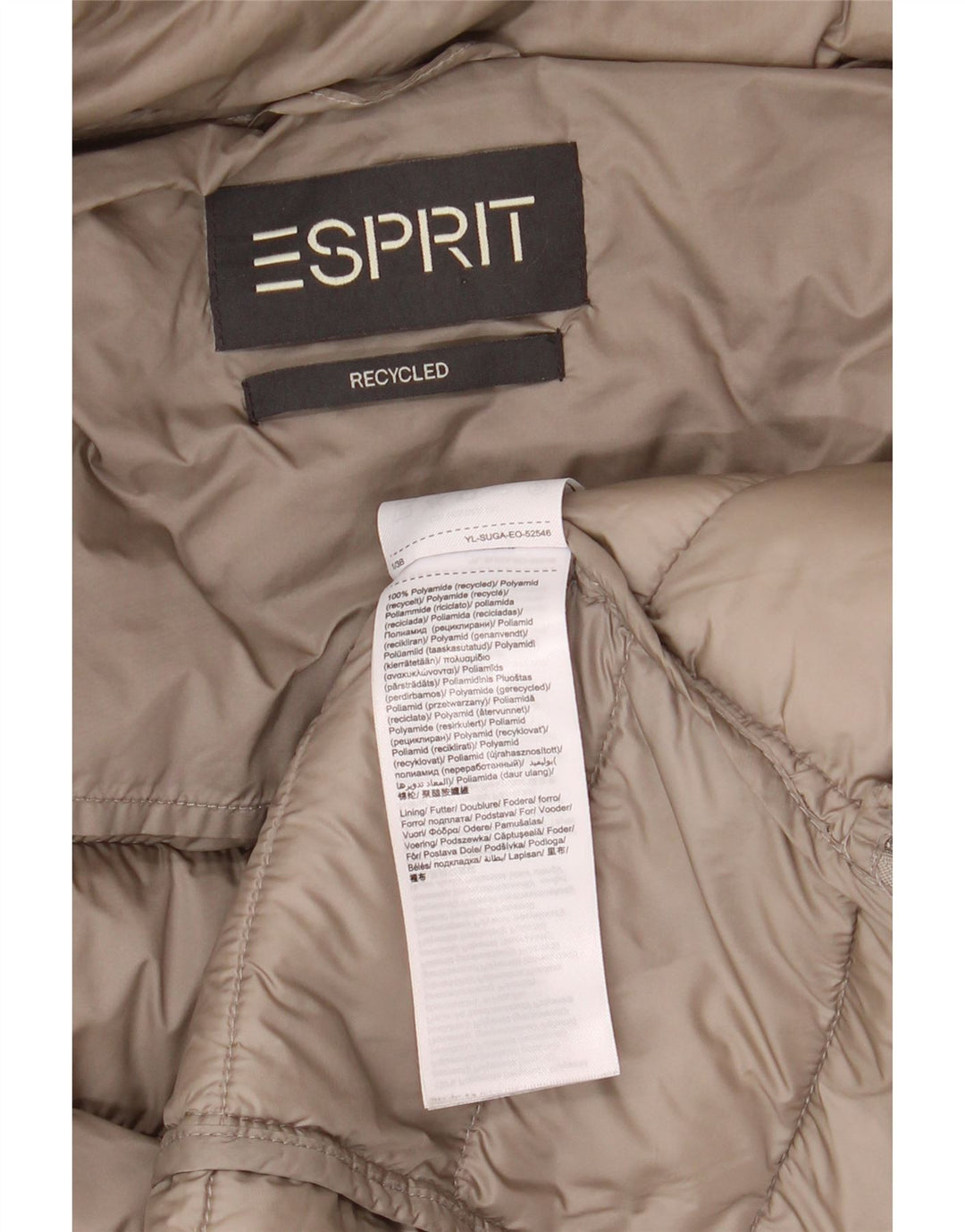 ESPRIT Womens Polstret Frakke UK 10 Small Beige Polyamid