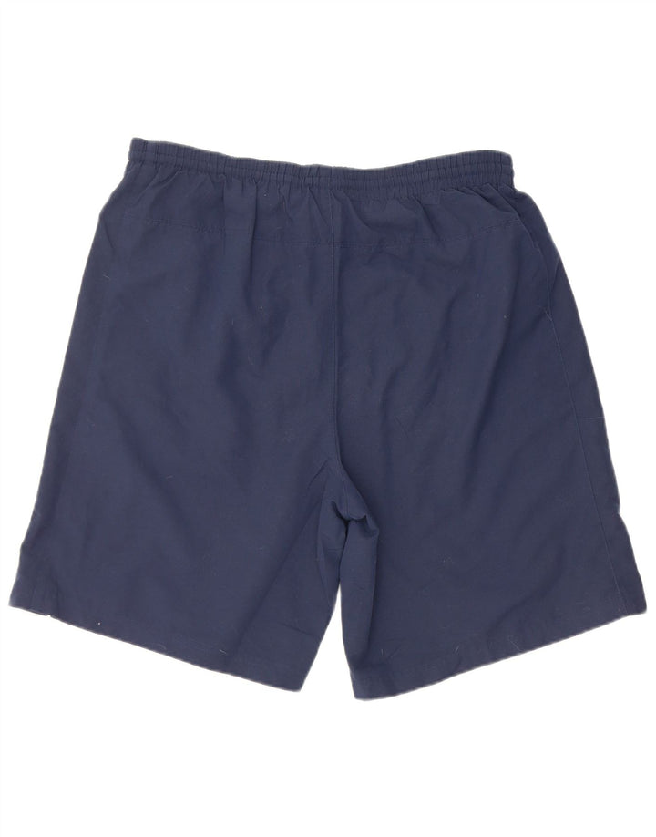 Umbro Herre Graphic Sports Shorts Large Navy Blue Polyester