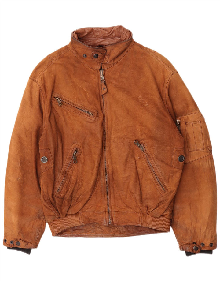 Dainese Herre Loose Fit Læderjakke IT 50 Medium Brun Læder