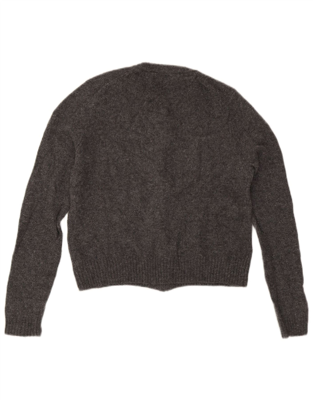 Zara Dame Cardigan Sweater UK 10 Lille Grå Uld