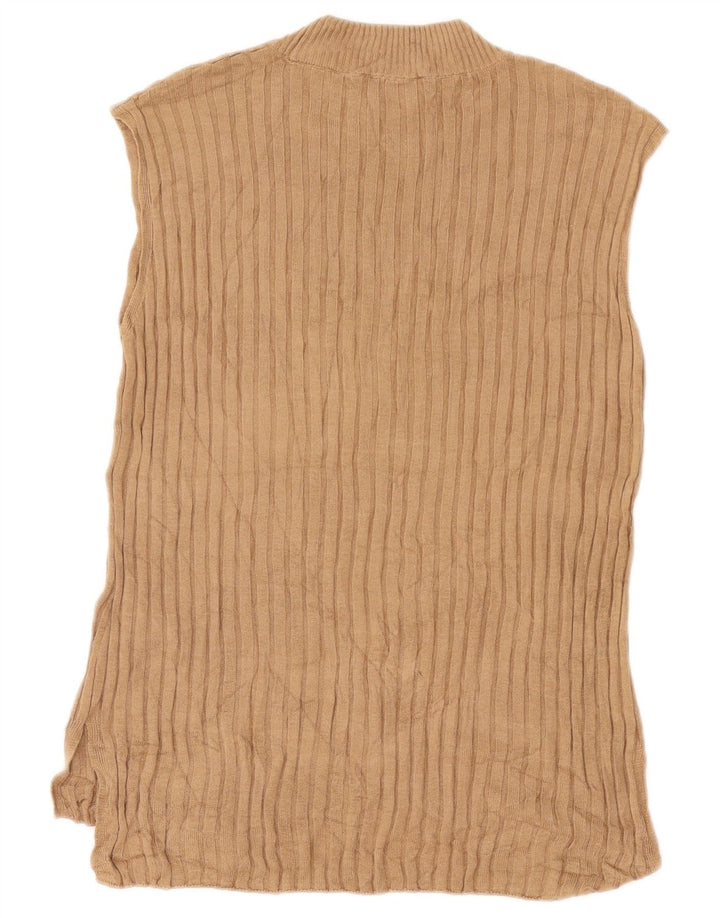 Marks & Spencer Dame Oversized Vest Tank Top UK 10 Small Brown Viscose