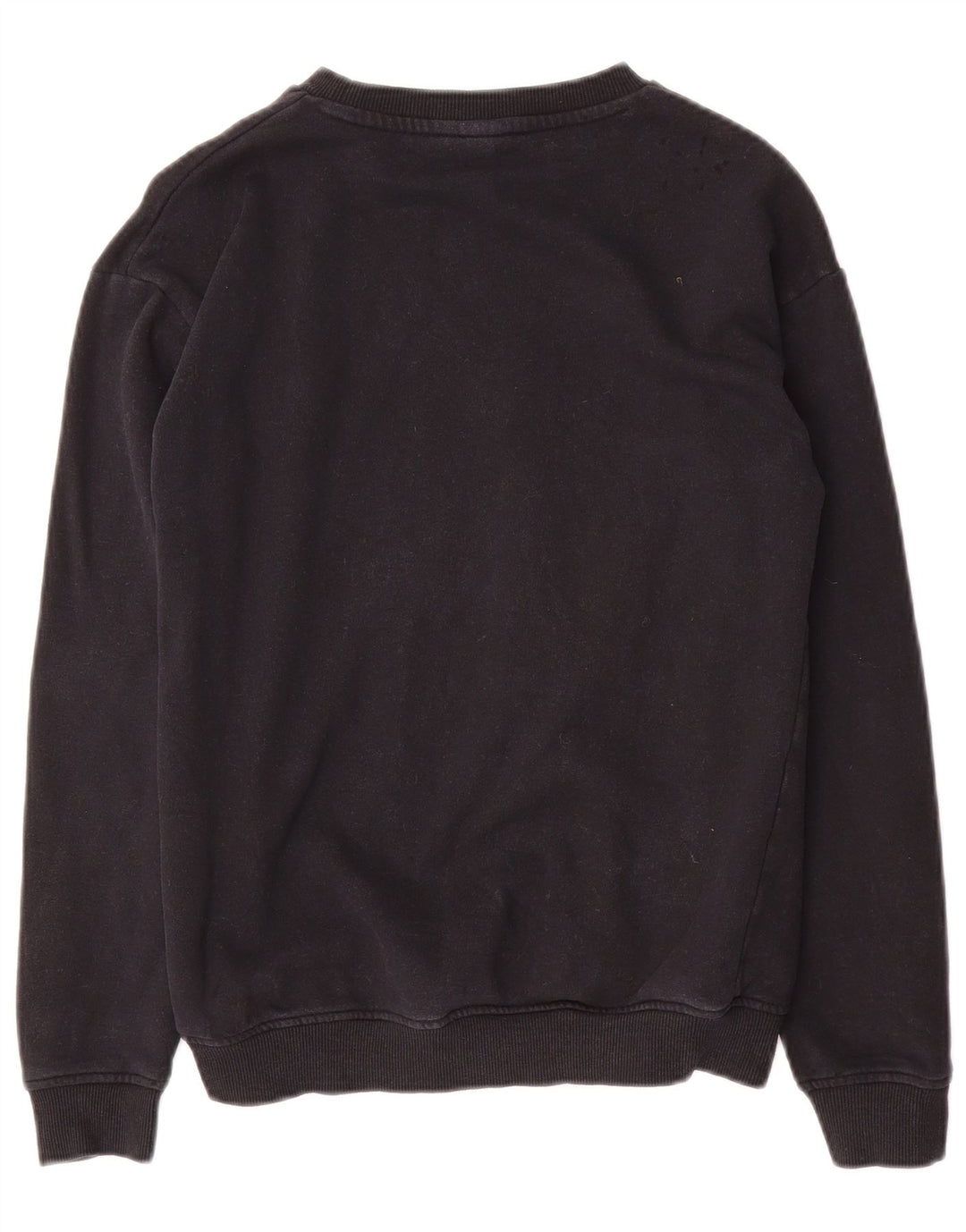 ELLESSE Womens Graphic Sweatshirt Jumper UK 8 Small Black Cotton