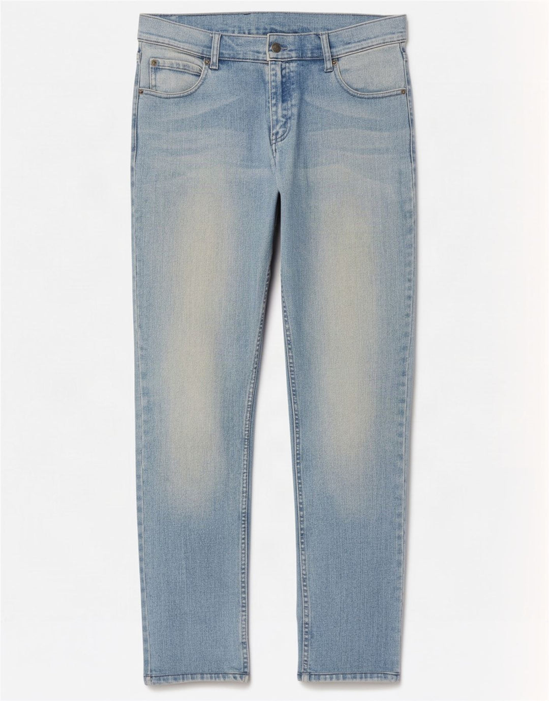 Billig mandag Dame Straight Jeans W32 L31 Blå Bomuld