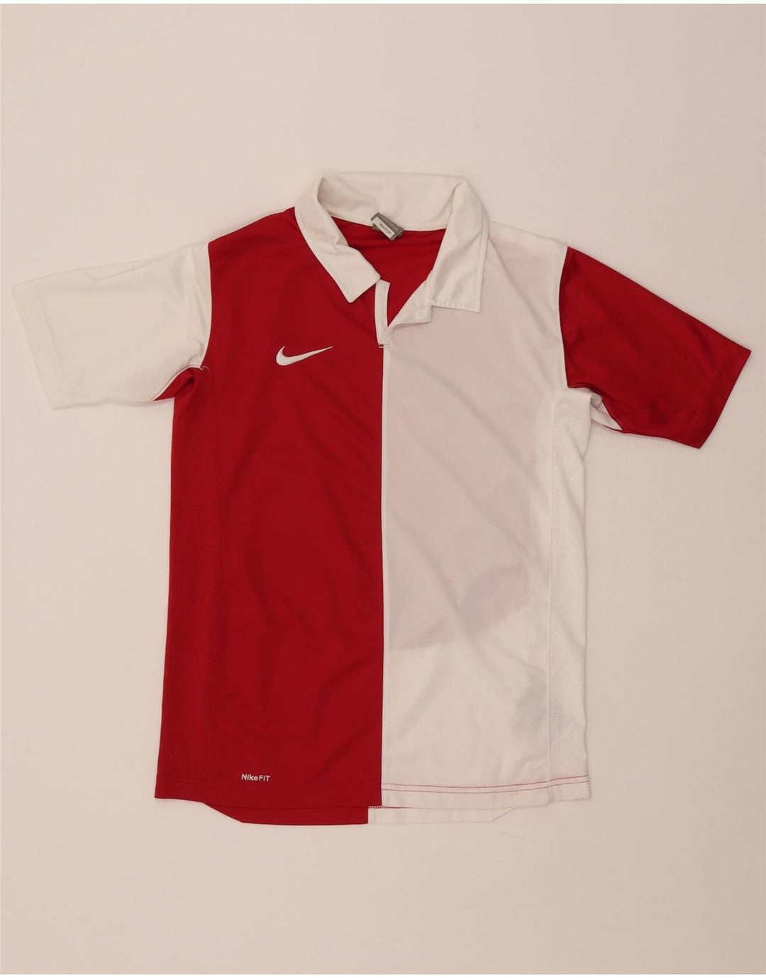 NIKE drenge poloshirt 13-14 år XL Rød Colourblock Polyester