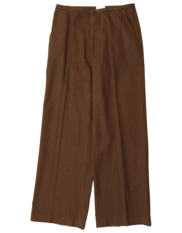 Stefanel Kvinder Casual Bukser med brede ben EU 40 Medium W28 L30 Khakiuld