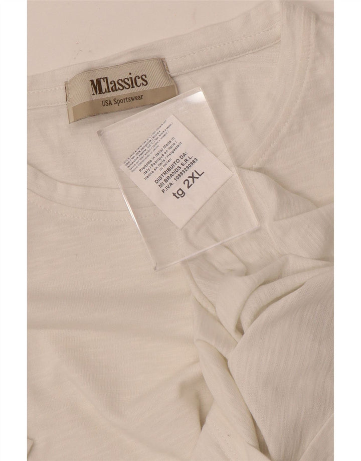 Marlboro Classics Herre T-Shirt Top 2XL Hvid Bomuld