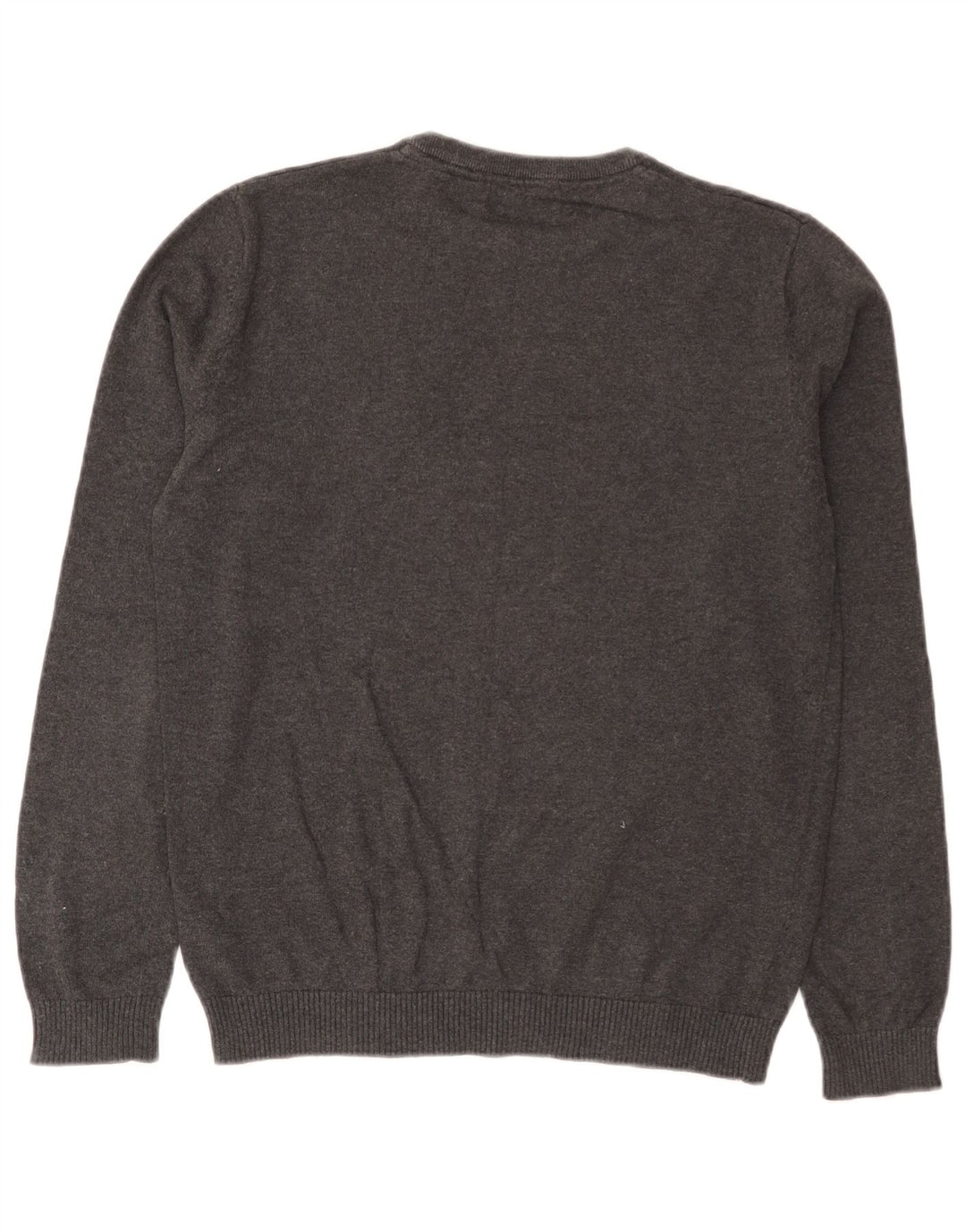 Jack & Jones herre sweater med rund hals, lille grå bomuld