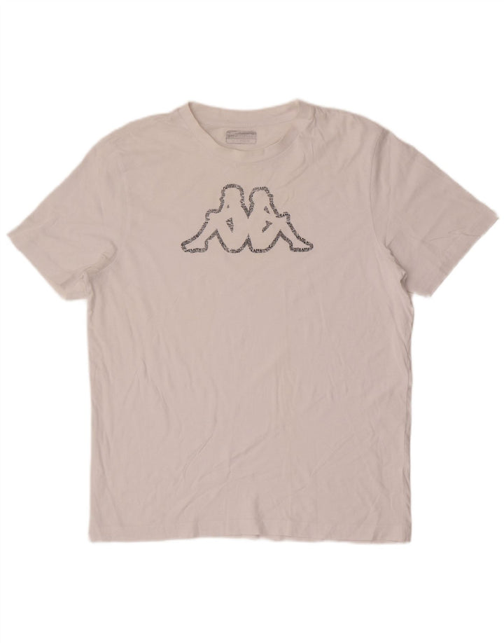KAPPA Grafisk T-shirt top til mænd, stor hvid