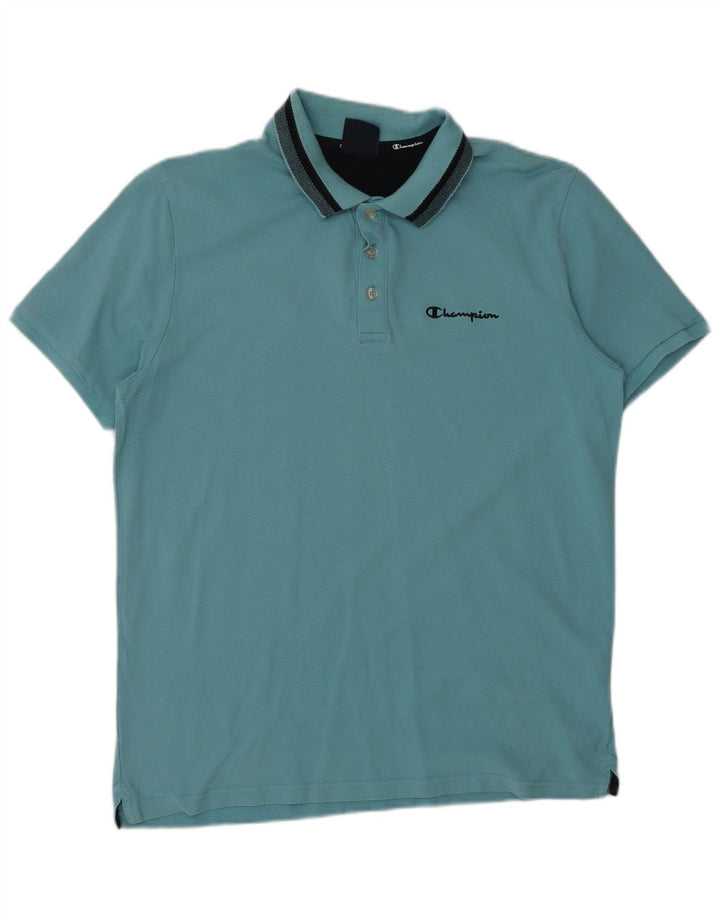 CHAMPION Herre poloshirt Stor blå bomuld