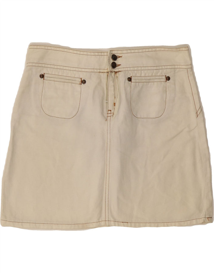 ONYX Womens Mini Skirt W26 Small  Off White Cotton Vintage Onyx and Second-Hand Onyx from Messina Hembry 