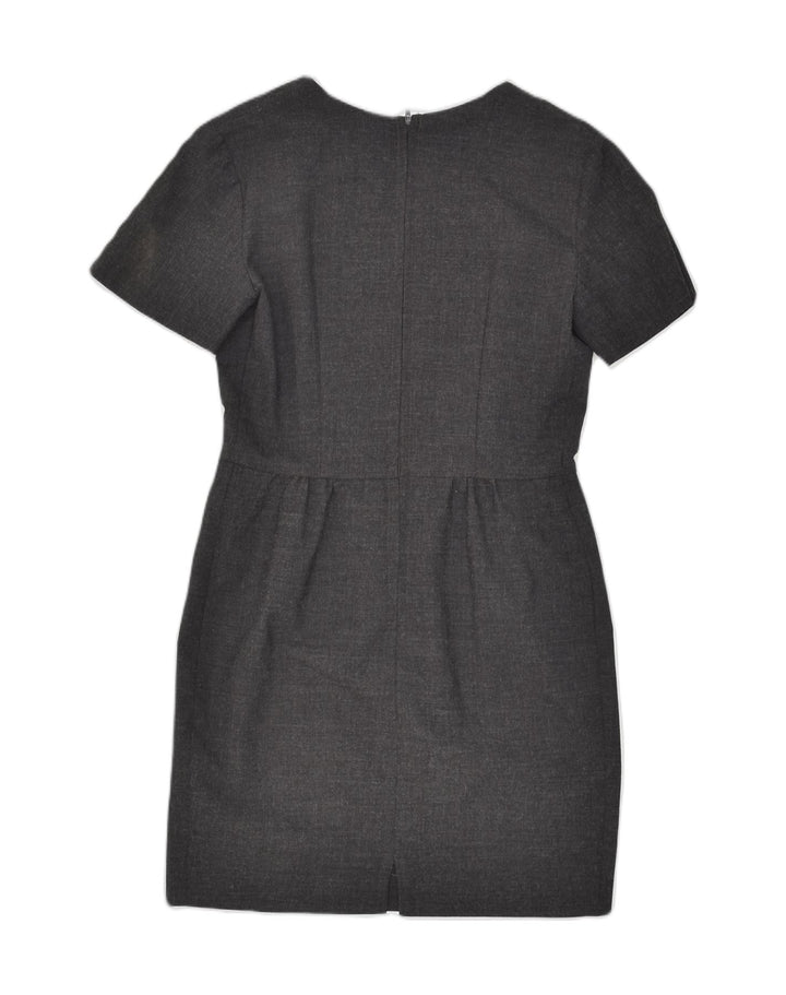 VINTAGE Womens Sheath Dress IT 44 Medium Grey Wool | Vintage Vintage | Thrift | Second-Hand Vintage | Used Clothing | Messina Hembry 