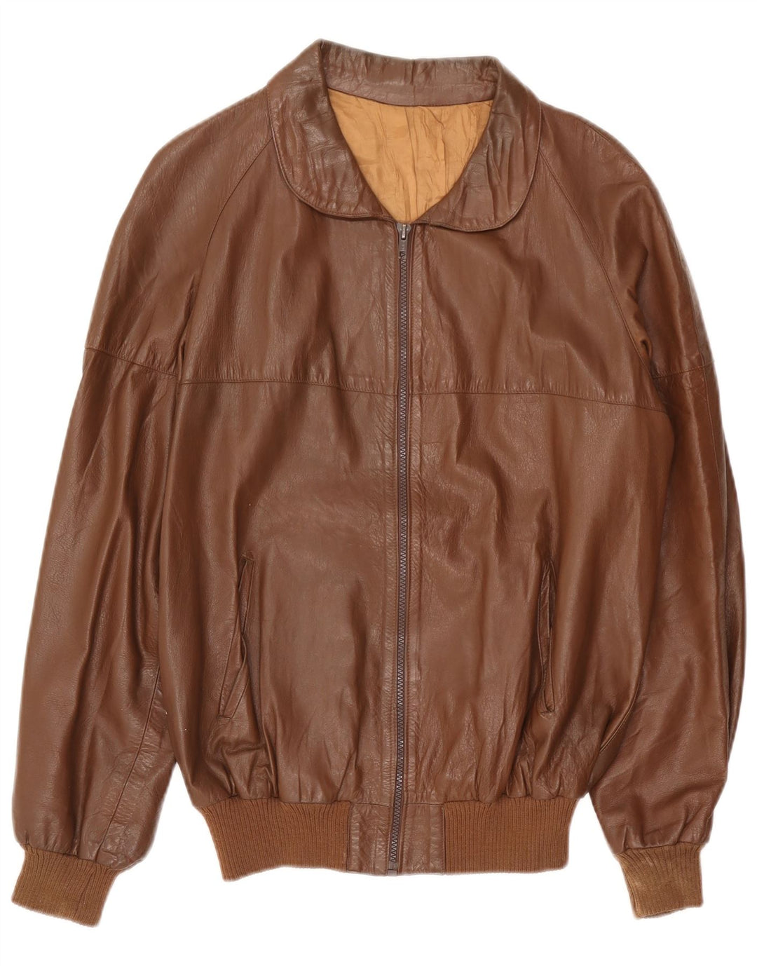 Vintage herre læderjakke UK 38 Medium Brown