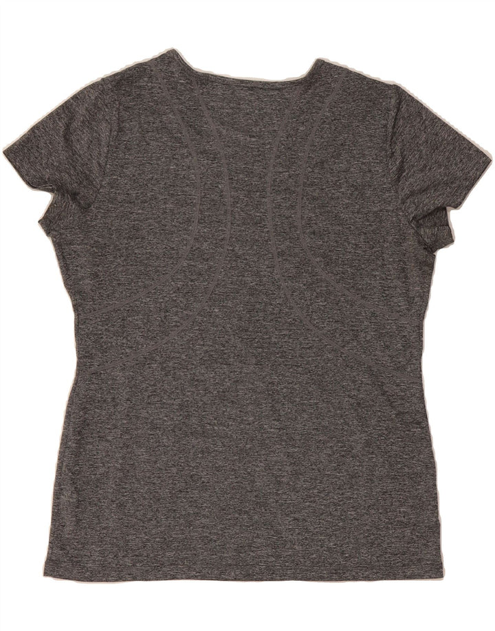 REEBOK Womens T-Shirt Top UK 16 Large Grey Polyester Vintage Reebok and Second-Hand Reebok from Messina Hembry 