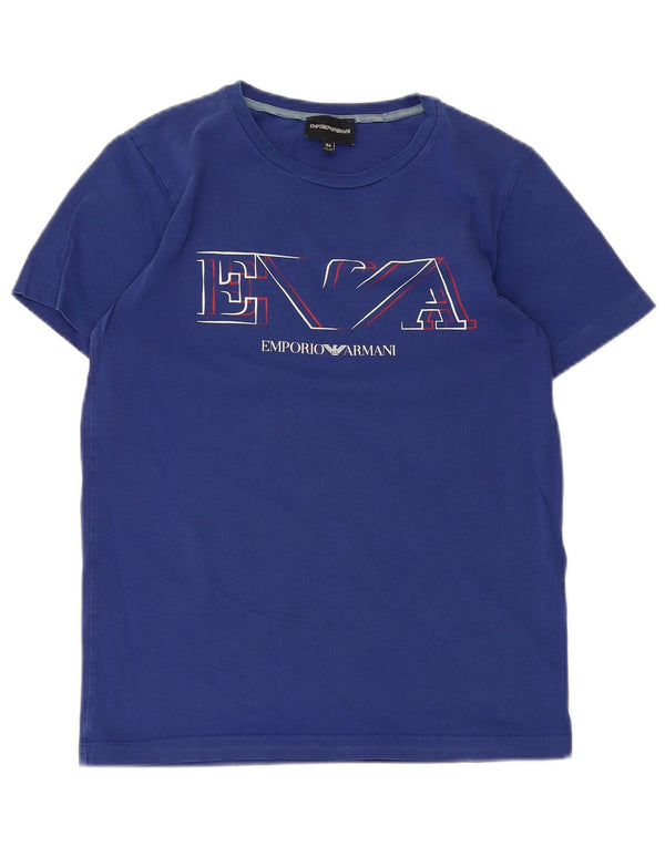 Emporio Armani drenge grafisk t-shirt top 15-16 år blå