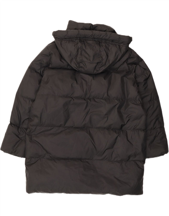 Zara Dame Oversized Hooded Polstret Frakke UK 10 Small Black Polyamide