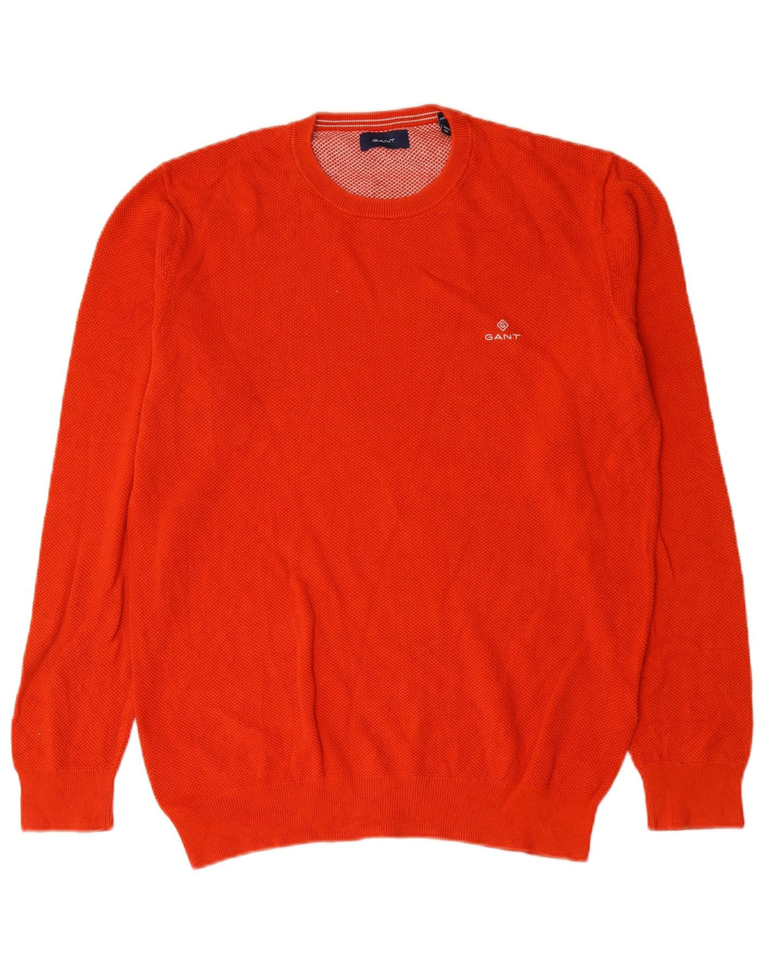 Gant herre rund hals sweater stor orange bomuld