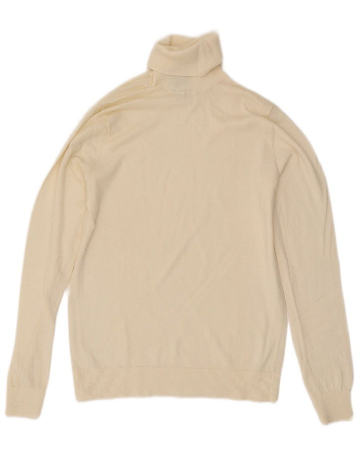Massimo Dutti Dame Rullehals Sweater UK 12 Medium Off White