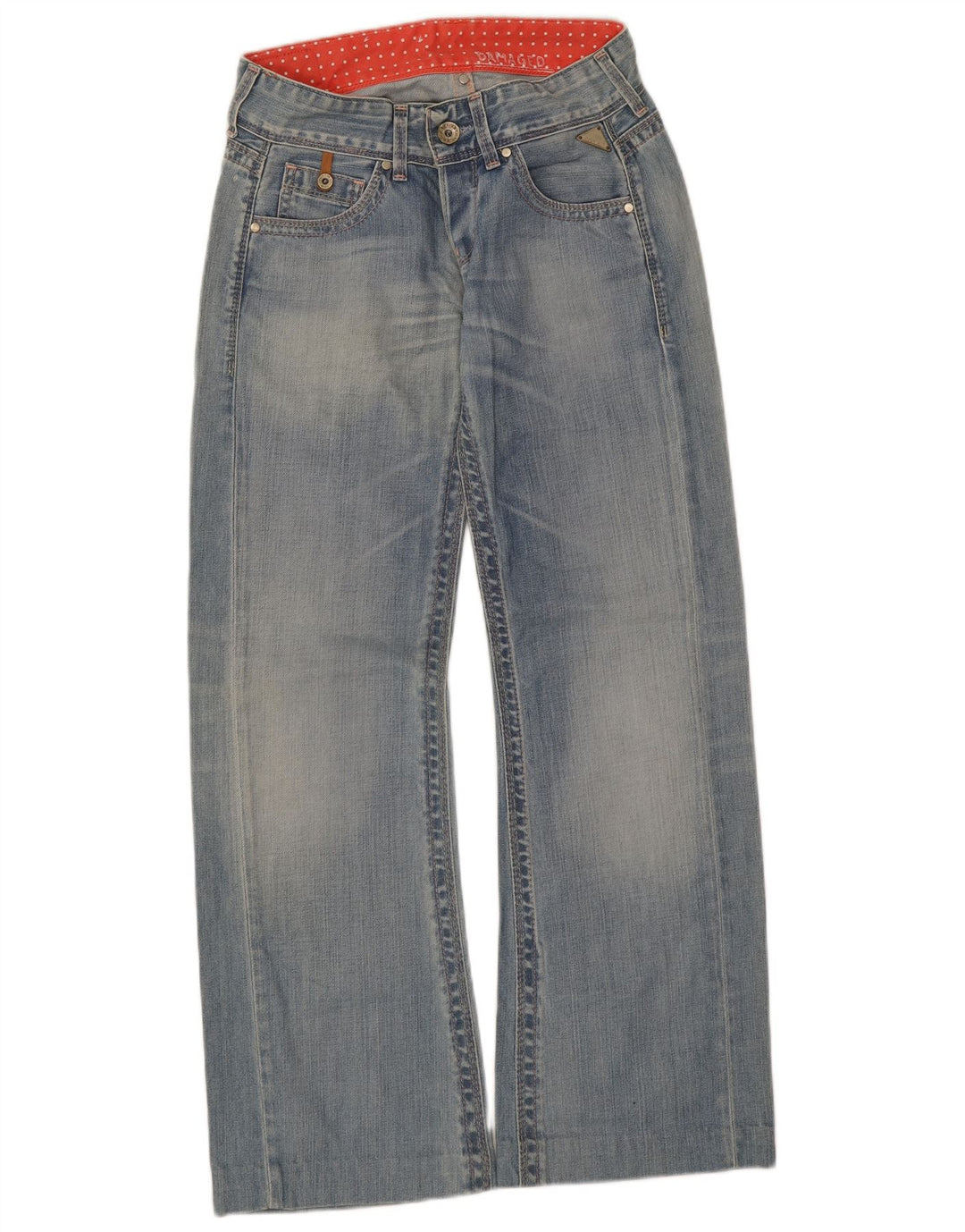 Replay Dame Jeans med lav talje Bootcut W25 L32 Blå Bomuld