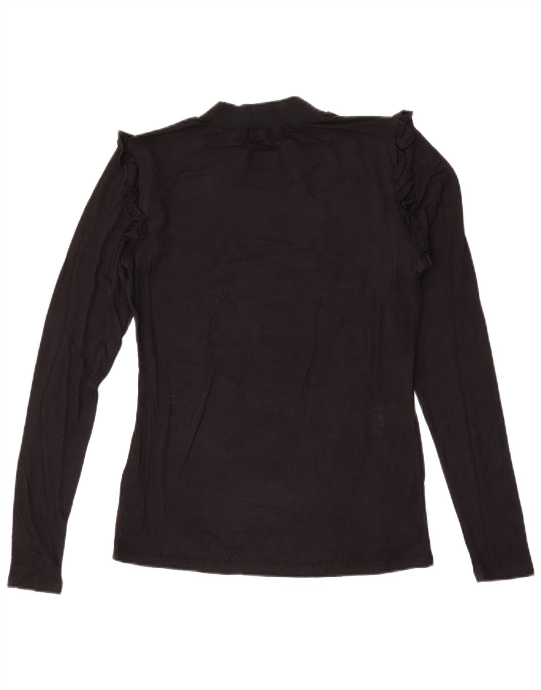 Guess Grafisk Top Langærmet UK 10 Small Black Viscose