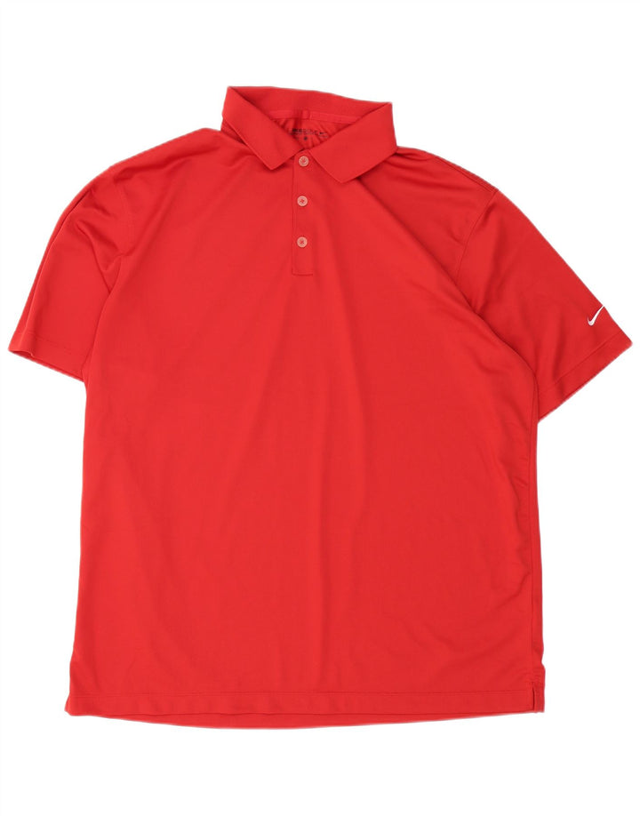 Nike Herre Dri Fit Polo Shirt XL Rød Polyester