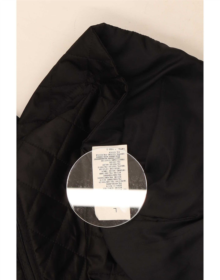Benetton Womens Quilted Gilet UK 16 Large Black Polyamide