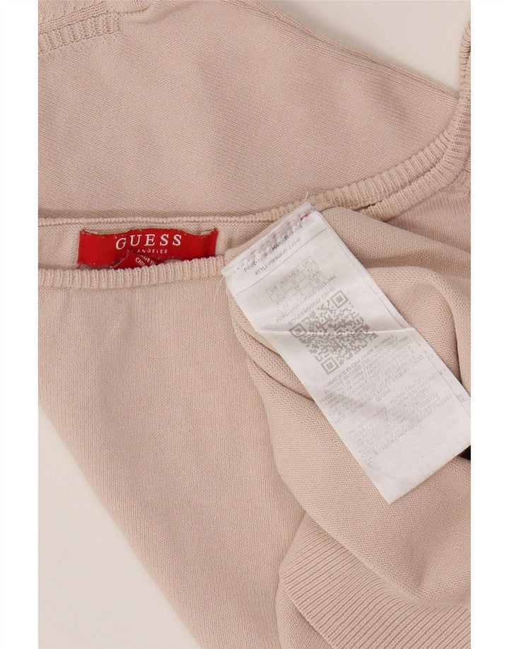 Guess Womens Crop Bluse Top UK 12 Medium Pink Viscose