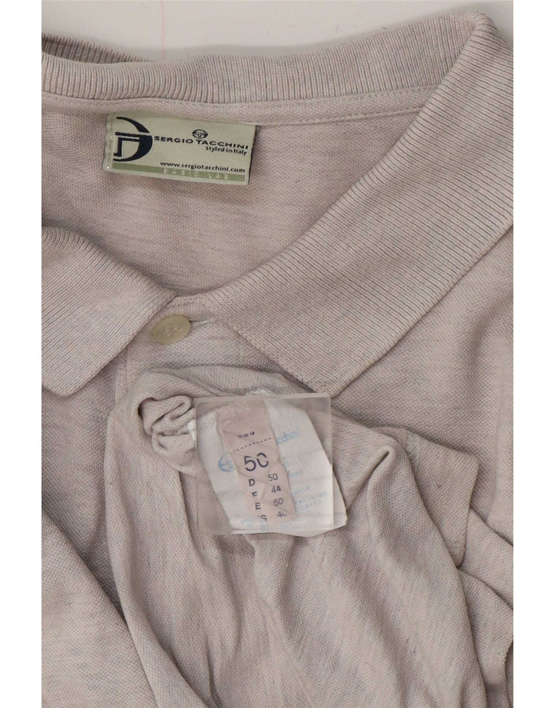 Sergio Tacchini Herre poloshirt IT 50 Medium Grå Bomuld
