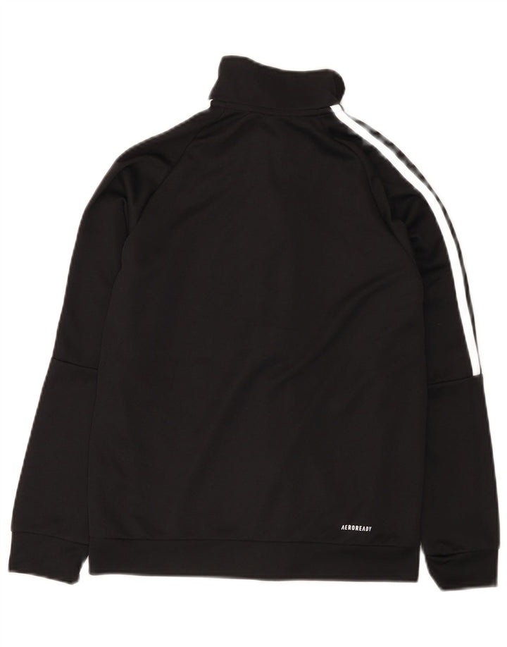 Adidas Boys Aeroready Tracksuit Topjakke 11-12 År Sort Polyester