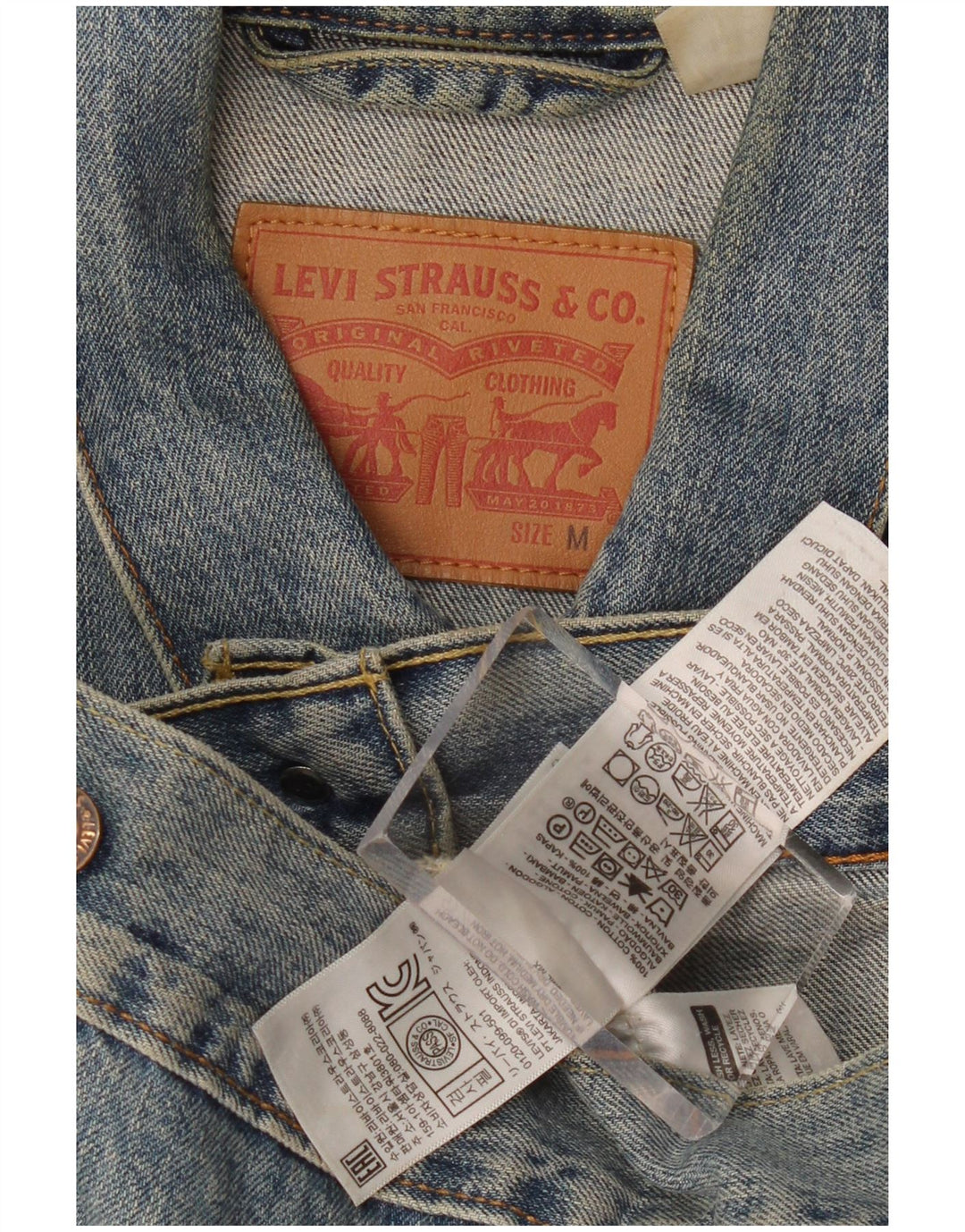 LEVI'S Denimjakke til mænd UK 38 Medium Blue Bomuld