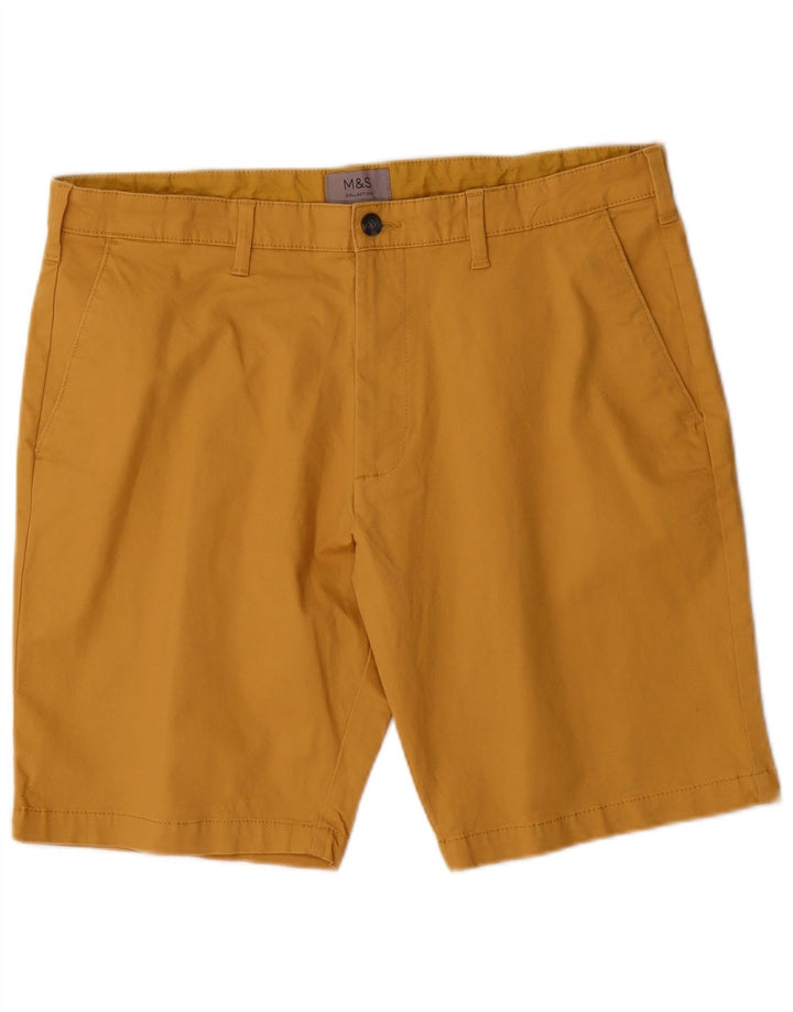 Marks & Spencer Herre Chino Shorts W36 Large Yellow Bomuld