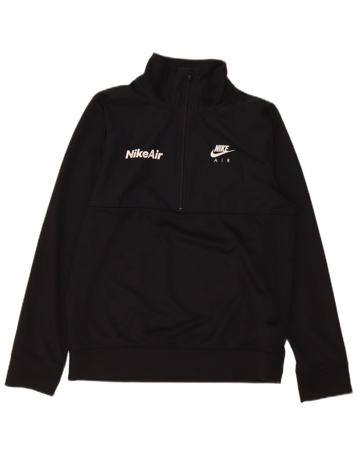 Nike Boys Standard Zip Neck Sweatshirt Jumper 13-14 år XL Sort