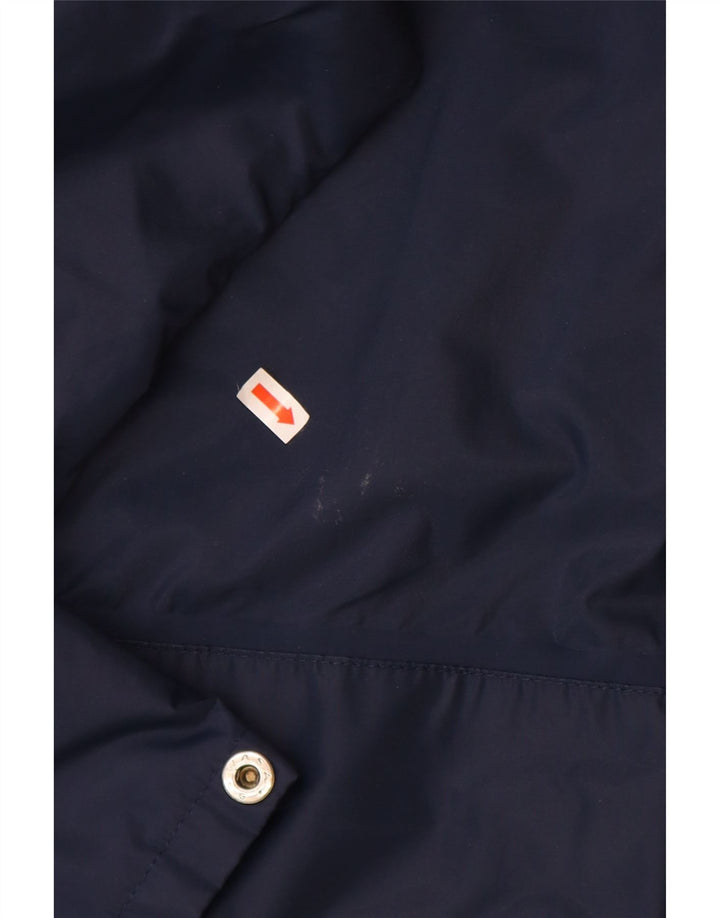 HELLY HANSEN Regnjakke med hætte til mænd UK 42 XL Navy Blue Colourblock
