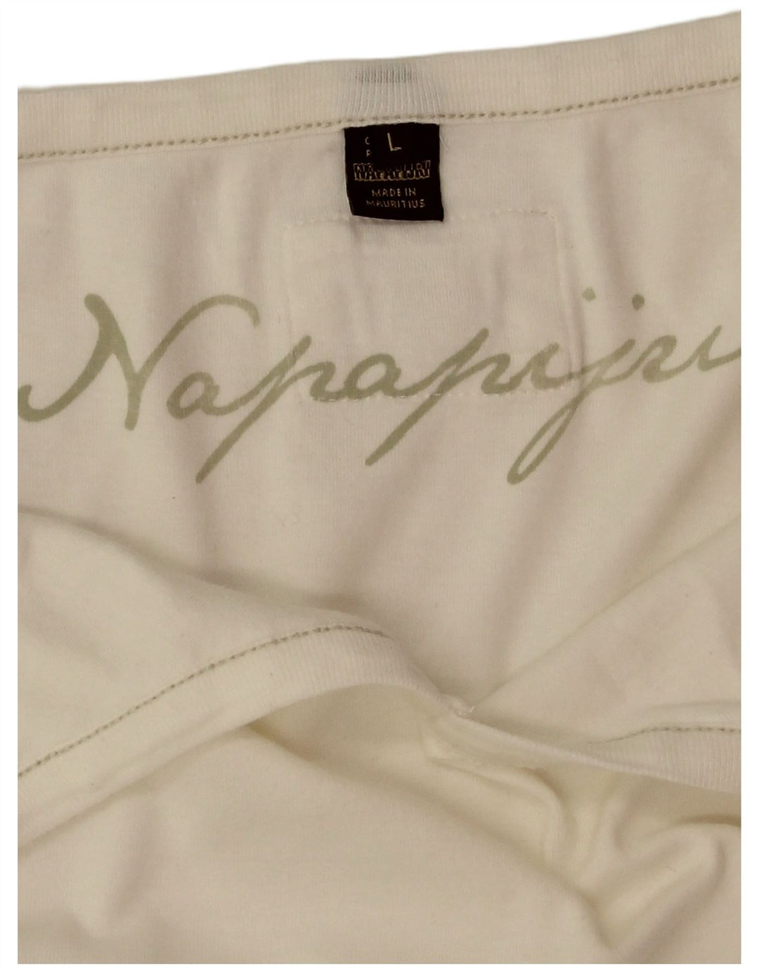 Napapijri Dame Cami Top UK 14 Stor Hvid Bomuld